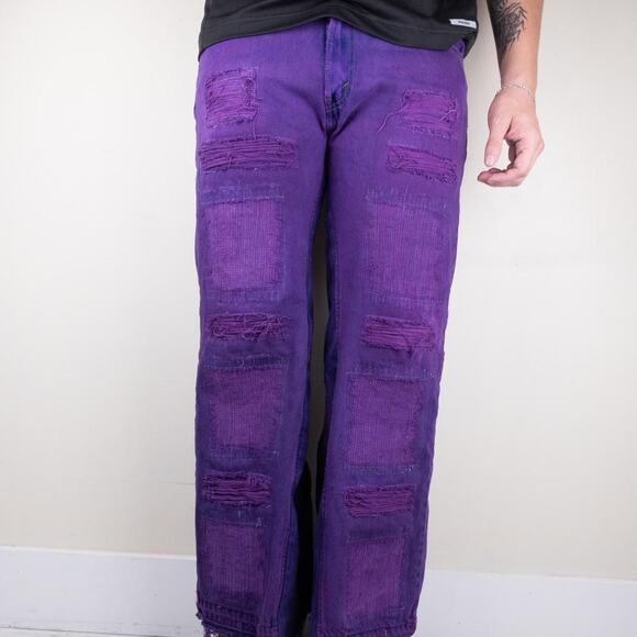 Custom wide leg baggy flared jeans - Picture 1 of 7